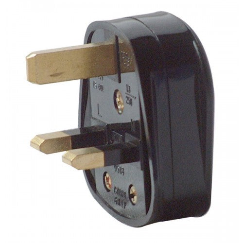 Niglon RPT13B 13A 3 Pin Fused Rubber Plug Top Black
