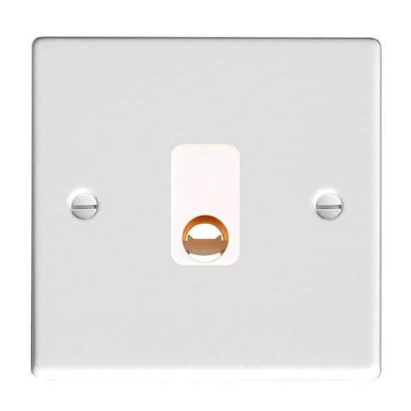 Hamilton 70COW Hartland Gloss White 1 gang 20A Cable Outlet White Insert