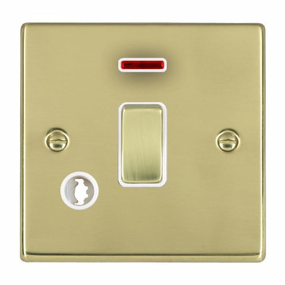 Hamilton 71DPNCPB-W Hartland Polished Brass 1 gang 20AX Double Pole Rocker and Neon and Cable Outlet Polished Brass/White Insert