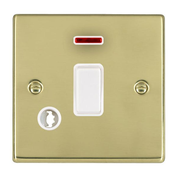 Hamilton 71DPNCWH-W Hartland Polished Brass 1 gang 20AX Double Pole Rocker and Neon and Cable Outlet White/White Insert