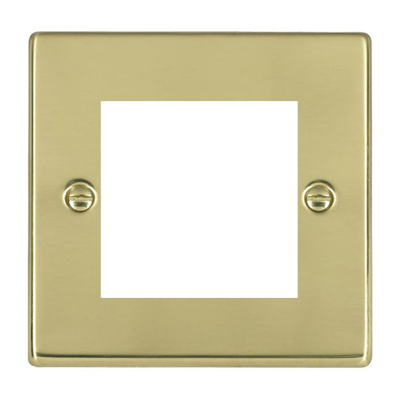 Hamilton 71EURO2 Hartland EuroFix Polished Brass Single Plate complete with 2 EuroFix Apertures 50x50mm and Grid Insert