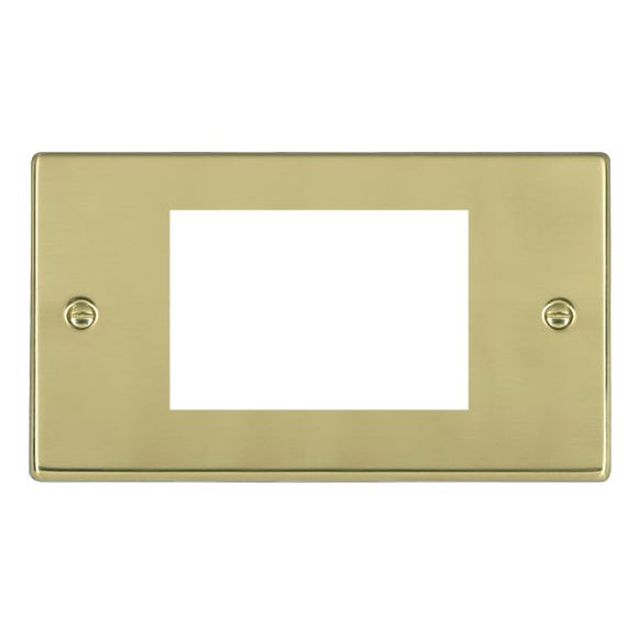 Hamilton 71EURO3 Hartland EuroFix Polished Brass Double Plate complete with 3 EuroFix Apertures 75x50mm and Grid Insert