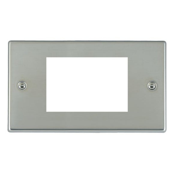 Hamilton 73EURO3 Hartland EuroFix Bright Steel Double Plate complete with 3 EuroFix Apertures 75x50mm and Grid Insert