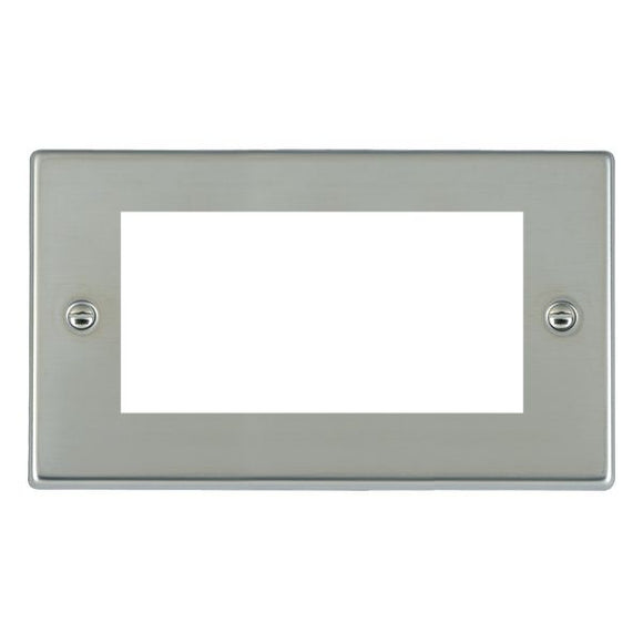 Hamilton 73EURO4 Hartland EuroFix Bright Steel Double Plate complete with 4 EuroFix Apertures 100x50mm and Grid Insert