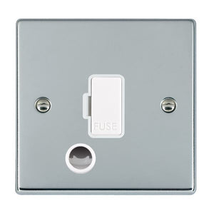Hamilton 77FOCWH-W Hartland Bright Chrome 1 gang 13A Fuse and Cable Outlet White/White Insert