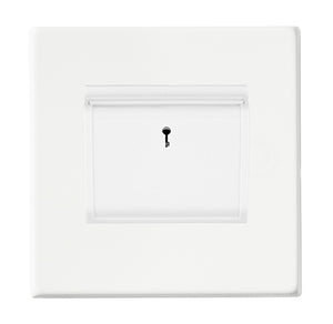 Hamilton 7G2MWC11WH-W Hartland G2 Matt White 1 gang 10A (6AX) Card Switch On/Off with Blue LED Locator White/White Insert