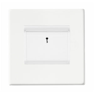 Hamilton 7WCC11WH-W Hartland CFX Colours Bright White 1 gang 10A (6AX) Card Switch On/Off with Blue LED Locator White/White Insert