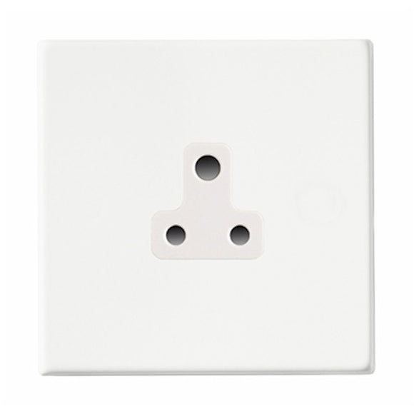 Hamilton 7WCUS5W Hartland CFX Colours Bright White 1 gang 5A Unswitched Socket White Insert