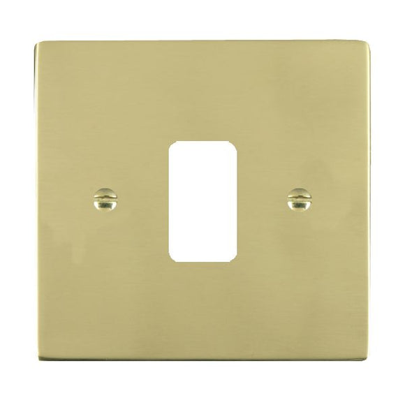 Hamilton 811GP Sheer Grid-IT Polished Brass 1 Gang Grid Fix Aperture Plate with Grid Insert
