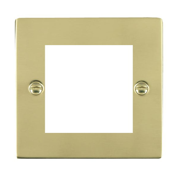 Hamilton 81EURO2 Sheer EuroFix Polished Brass Single Plate complete with 2 EuroFix Apertures 50x50mm and Grid Insert