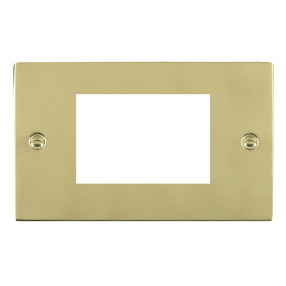 Hamilton 81EURO3 Sheer EuroFix Polished Brass Double Plate complete with 3 EuroFix Apertures 75x50mm and Grid Insert
