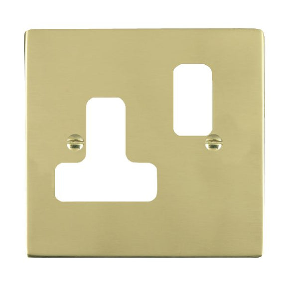 Hamilton 81SS1GP Sheer Grid-IT Polished Brass 1 gang 13A Switched Socket Grid Fix Aperture Plate Insert