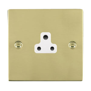 Hamilton 81US2W Sheer Polished Brass 1 gang 2A Unswitched Socket White Insert