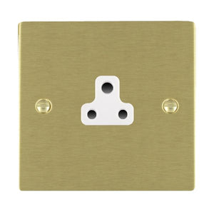 Hamilton 82US2W Sheer Satin Brass 1 gang 2A Unswitched Socket White Insert
