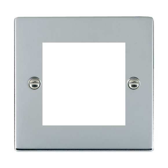 Hamilton 87EURO2 Sheer EuroFix Bright Chrome Single Plate complete with 2 EuroFix Apertures 50x50mm and Grid Insert