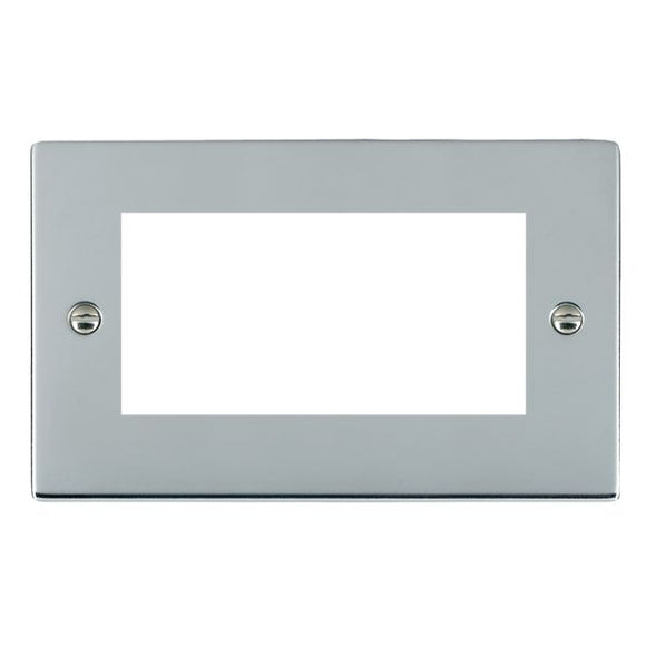 Hamilton 87EURO4 Sheer EuroFix Bright Chrome Double Plate complete with 4 EuroFix Apertures 100x50mm and Grid Insert
