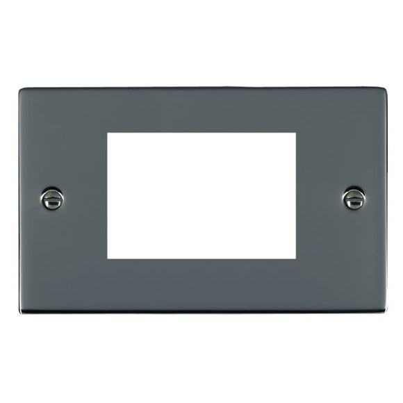 Hamilton 88EURO3 Sheer EuroFix Black Nickel Double Plate complete with 3 EuroFix Apertures 75x50mm and Grid Insert