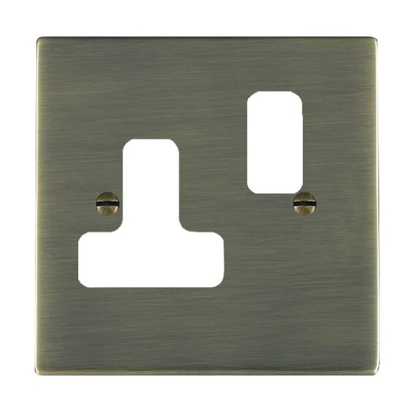 Hamilton 89SS1GP Sheer Grid-IT Antique Brass 1 gang 13A Switched Socket Grid Fix Aperture Plate Insert