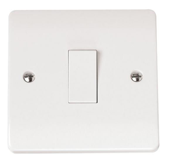 Click® Scolmore Mode® Accessories CMA010 10AX 1 Gang 1 Way Plate Switch Polar White N/A Insert