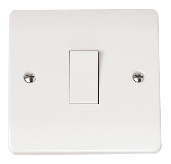 Click® Scolmore Mode® Accessories CMA011 10AX 1 Gang 2 Way Plate Switch Polar White N/A Insert