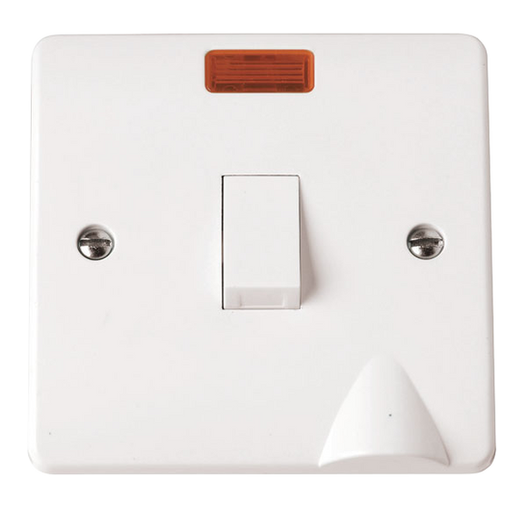 Click® Scolmore Mode® Accessories CMA023 20A DP Switch With Neon Polar White N/A Insert