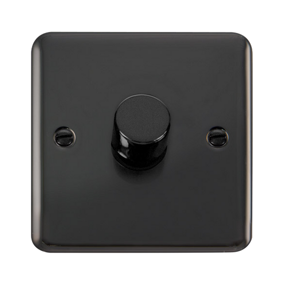 Click® Scolmore Deco Plus® DPBN161 1 Gang 2 Way 100W Dimmer Switch Black Nickel  Insert