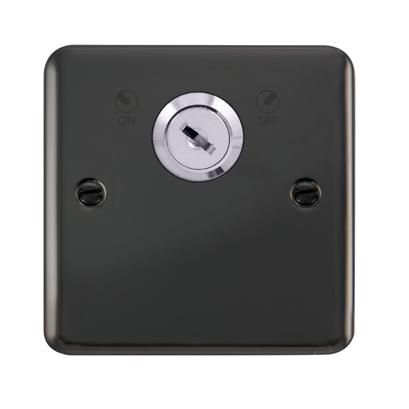 Click® Scolmore Deco Plus® DPBN660 20A Double Pole Key Lockable Switch Black Nickel  Insert