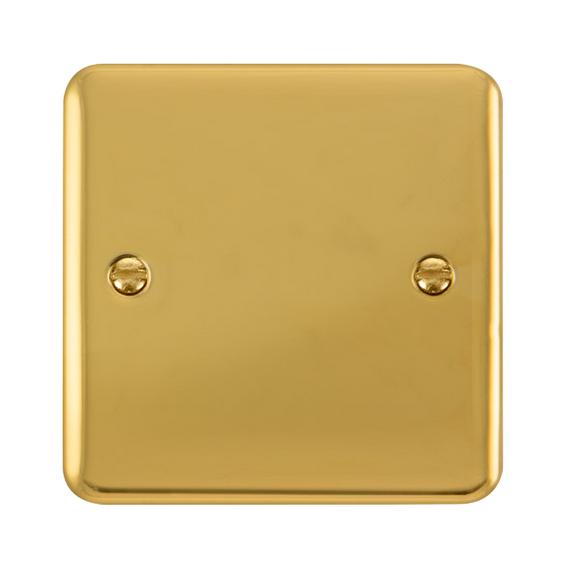 Click® Scolmore Deco Plus® DPBR060 1 Gang Blank Plate  Polished Brass  Insert