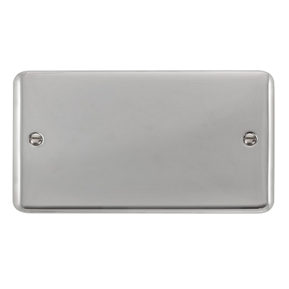 Click® Scolmore Deco Plus® DPCH061 2 Gang Blank Plate  Polished Chrome  Insert