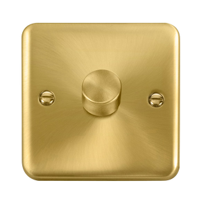 Click® Scolmore Deco Plus® DPSB161 1 Gang 2 Way 100W Dimmer Switch Satin Brass  Insert