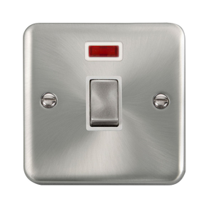 Click® Scolmore Deco Plus® DPSC723WH 20A Ingot DP Switch With Neon  Satin Chrome White Insert