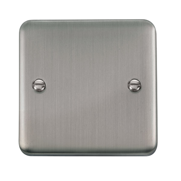 Click® Scolmore Deco Plus® DPSS060 1 Gang Blank Plate  Stainless Steel  Insert