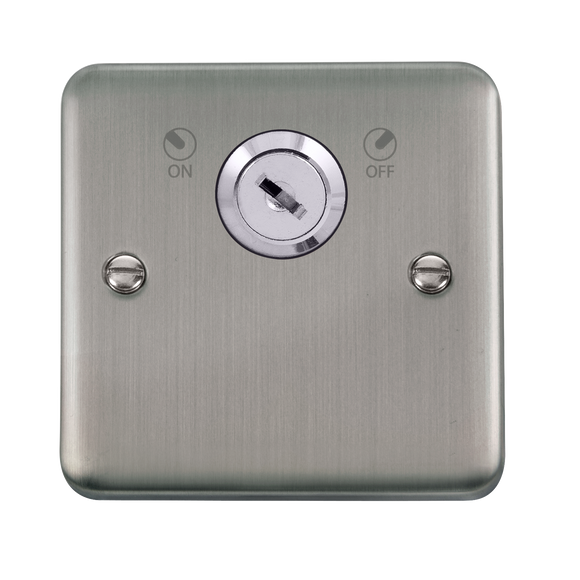 Click® Scolmore Deco Plus® DPSS660 20A Double Pole Key Lockable Switch Stainless Steel  Insert
