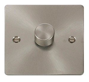 Click® Scolmore Define® FPBS140 1 Gang 2 Way 400Va Dimmer Switch Brushed Stainless  Insert