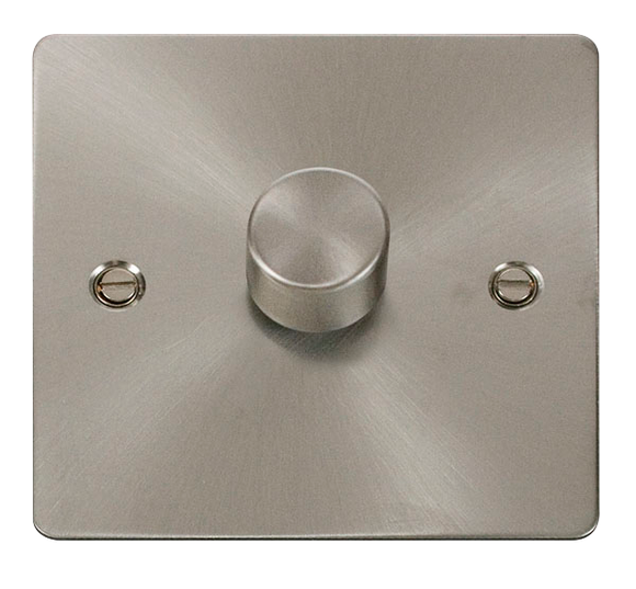 Click® Scolmore Define® FPBS161 1 Gang 2 Way 100W Dimmer Switch Brushed Stainless  Insert