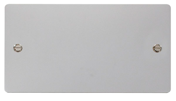 Click® Scolmore Define® FPCH061 2 Gang Blank Plate Polished Chrome  Insert