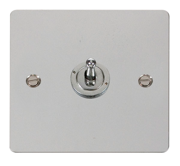 Click® Scolmore Define® FPCH421 10AX 1 Gang 2 Way Toggle Switch Polished Chrome  Insert