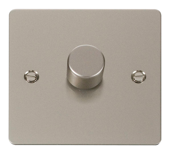 Click® Scolmore Define® FPPN161 1 Gang 2 Way 100W Dimmer Switch Pearl Nickel  Insert