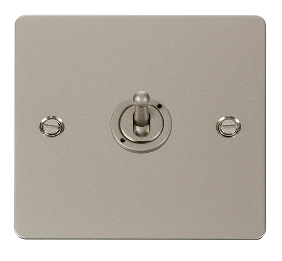 Click® Scolmore Define® FPPN421 10AX 1 Gang 2 Way Toggle Switch Pearl Nickel  Insert