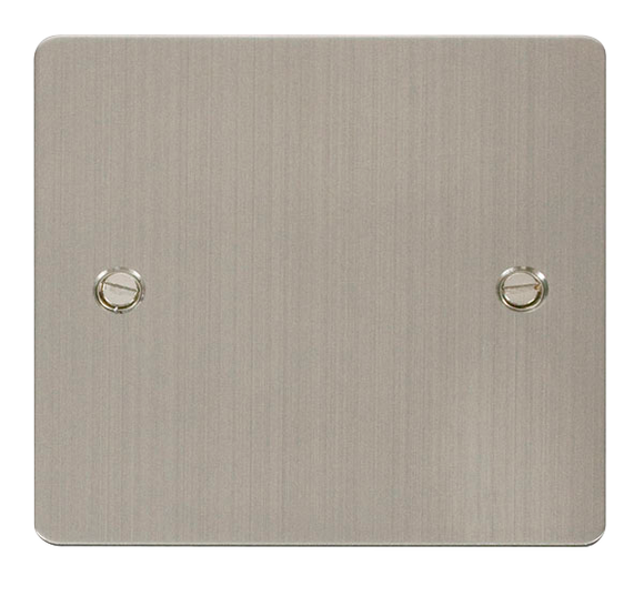 Click® Scolmore Define® FPSS060 1 Gang Blank Plate Stainless Steel  Insert