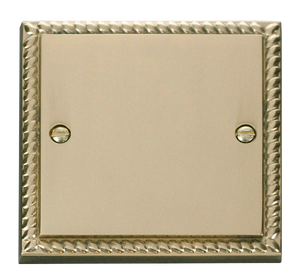 Click® Scolmore Deco® GCBR060 1 Gang Blank Plate Polished Brass  Insert