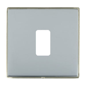 Hamilton LD1GPSN-BS Linea-Duo CFX Satin Nickel Frame/Bright Steel Front 1 Gang Grid Fix Aperture Plate with Grid Insert