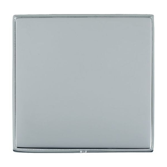 Hamilton LDBPSBC-BS Linea-Duo CFX Bright Chrome Frame/Bright Steel Front Single Blank Plate Insert
