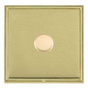 Hamilton LPX1X40PB-PB Linea-Perlina CFX Polished Brass Frame/Polished Brass Front 1x400W Resistive Leading Edge Push On-Off Rotary 2 Way Switching Dimmer Polished Brass Insert