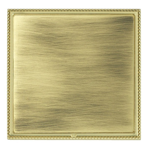Hamilton LPXBPSPB-AB Linea-Perlina CFX Polished Brass Frame/Antique Brass Front Single Blank Plate Insert
