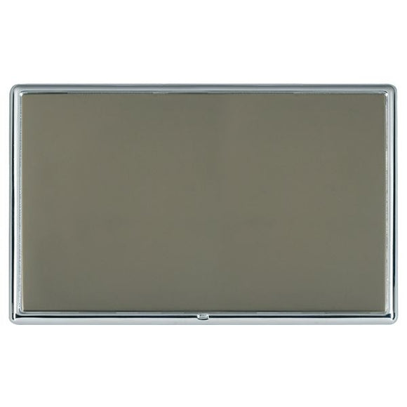 Hamilton LRXBPDBC-BK Linea-Rondo CFX Bright Chrome Frame/Black Nickel Front Double Blank Plate Insert - www.fancysockets.shop