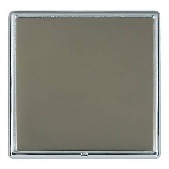 Hamilton LRXBPSBC-BK Linea-Rondo CFX Bright Chrome Frame/Black Nickel Front Single Blank Plate Insert - www.fancysockets.shop