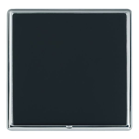 Hamilton LRXBPSBC-N Linea-Rondo CFX Bright Chrome Frame/Piano Black Front Single Blank Plate Insert - www.fancysockets.shop