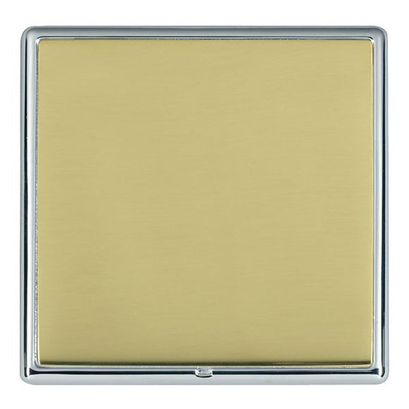 Hamilton LRXBPSBC-PB Linea-Rondo CFX Bright Chrome Frame/Polished Brass Front Single Blank Plate Insert - www.fancysockets.shop