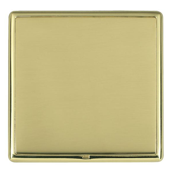 Hamilton LRXBPSPB-PB Linea-Rondo CFX Polished Brass Frame/Polished Brass Front Single Blank Plate Insert - www.fancysockets.shop